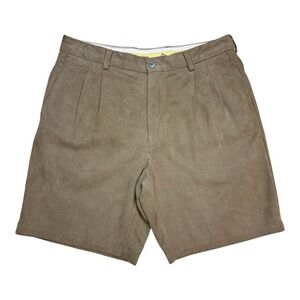 Tommy Bahama Silk Rayon Shorts Mens 34 Brown‎ Pleated Casual Luxury Summer